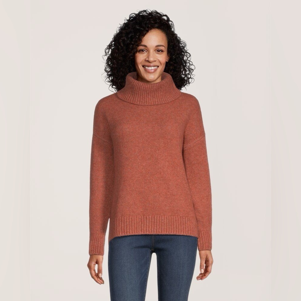 Denver Hayes Women's Brownish OrangeTurtleneck Sweater Size XXL